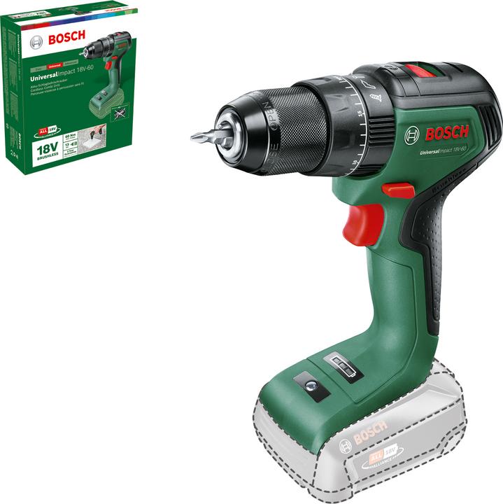 Actual product image Bosch Home & Garden UniversalImpact 18V-60 (Rechargeable battery operated)
