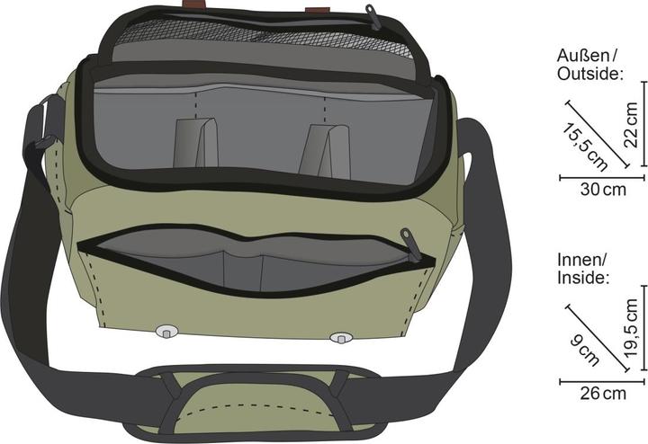 Produktbild mantona Kameratasche Milano grande (Kamera Schultertasche)