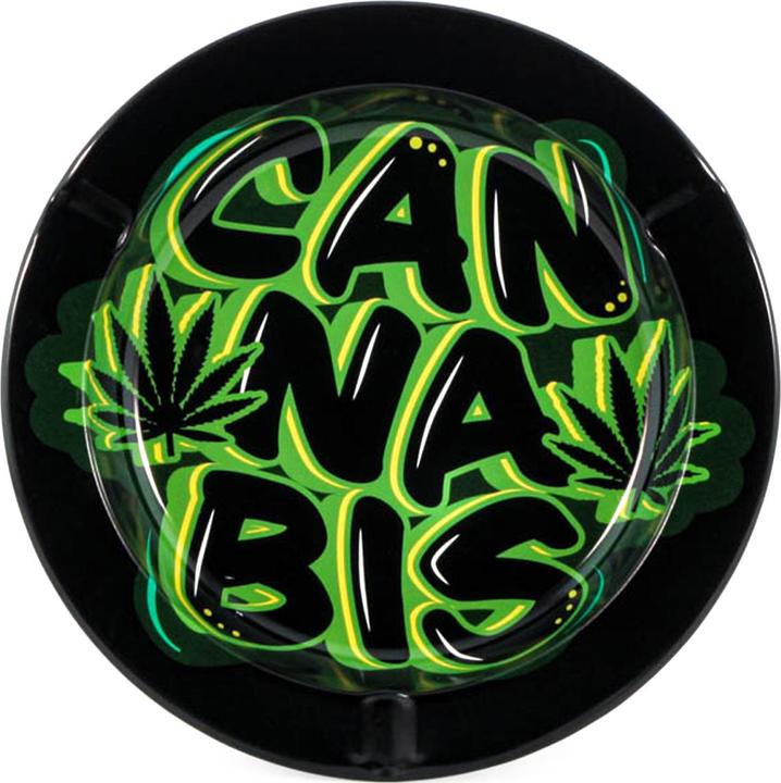Produktbild zzz_Archived_By_PCD_Multi;I_zu_Multi-i Metal Tin Ashtray - Cannabis