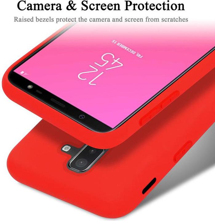 Actual product image Cadorabo TPU Liquid Silicone Case Cover (Samsung Galaxy J8 (2018))