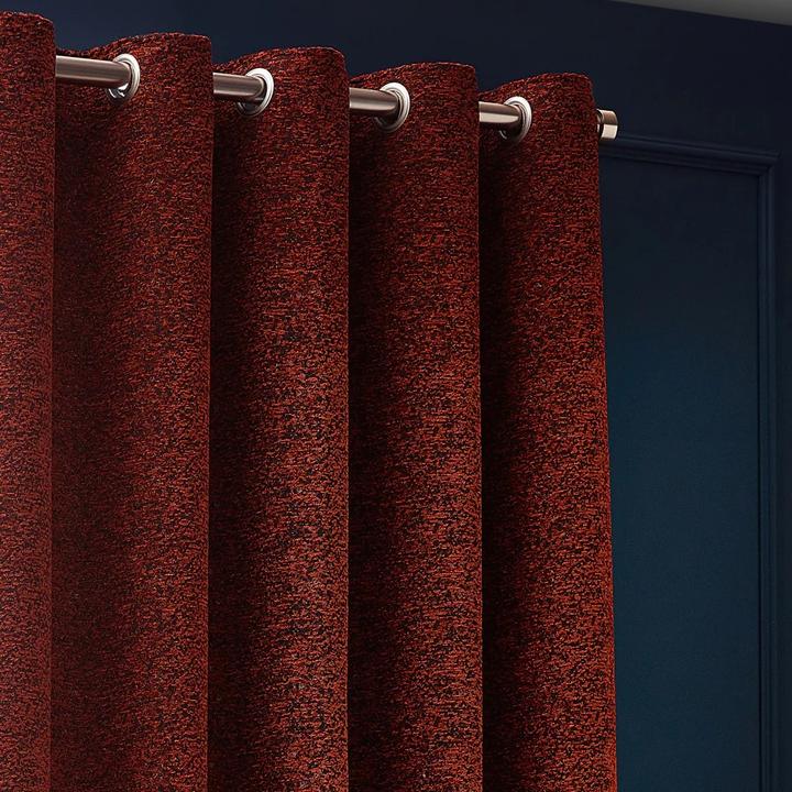 Actual product image New Galaxy Chenille Eyelet Curtains (229 x 183 cm)