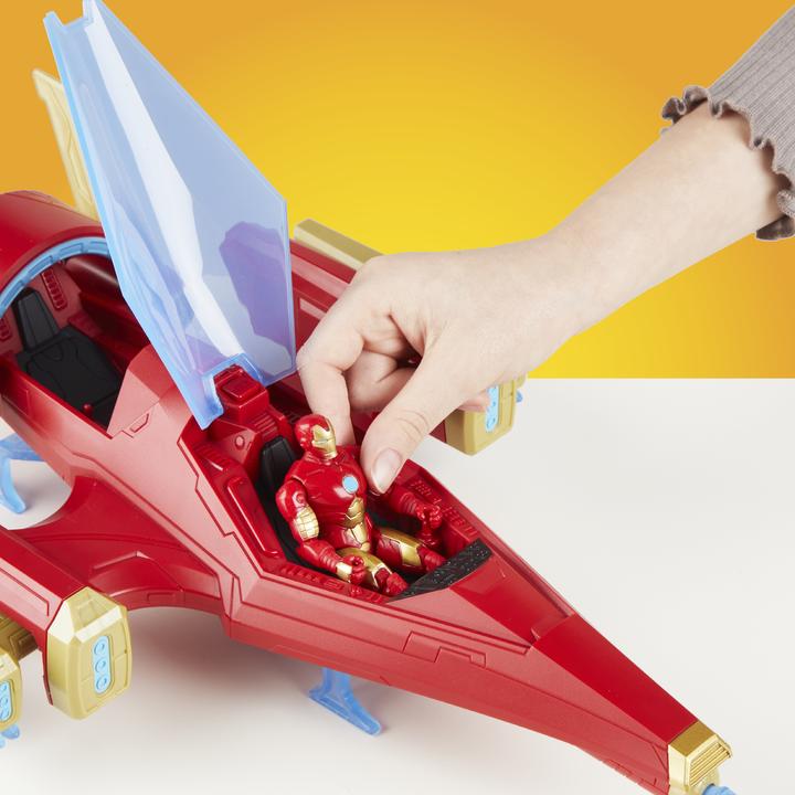 Actual product image Hasbro Marvel Avengers Epic Hero Series Iron Man Repulsor Blast Battle Jet, 4-Inch (10 cm) Vehicle & Action