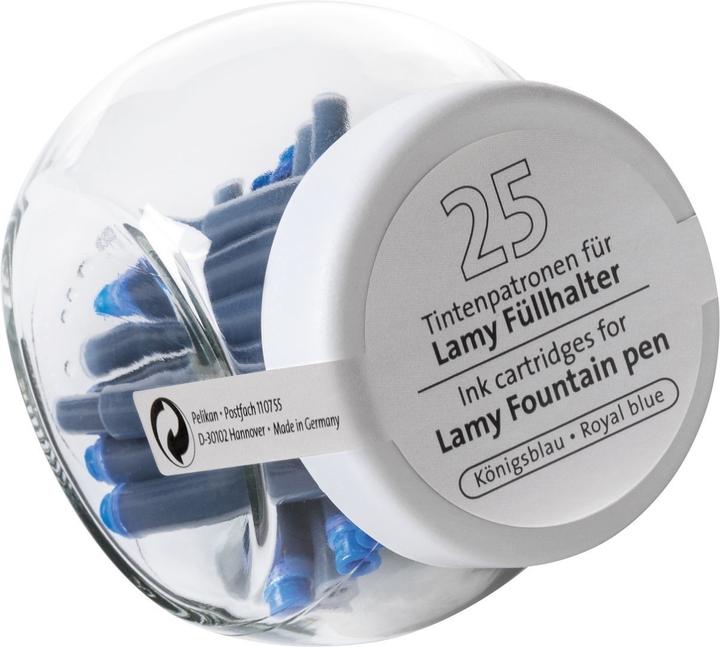 Produktbild Pelikan Lamy Tintenpatronen 25er Glas königsblau Lamy (Gelmine, Königsblau)