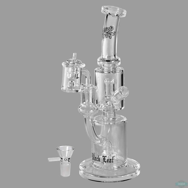 Black Leaf Bang en verre TRIPLE VERTIGO bang système vantikick