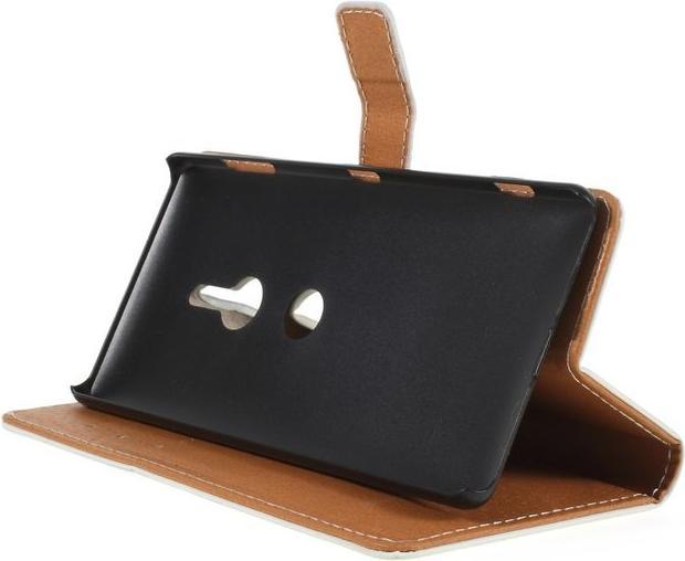 Actual product image MU Classic Leather book cover sleeve with pattern (Sony Xperia XZ2)