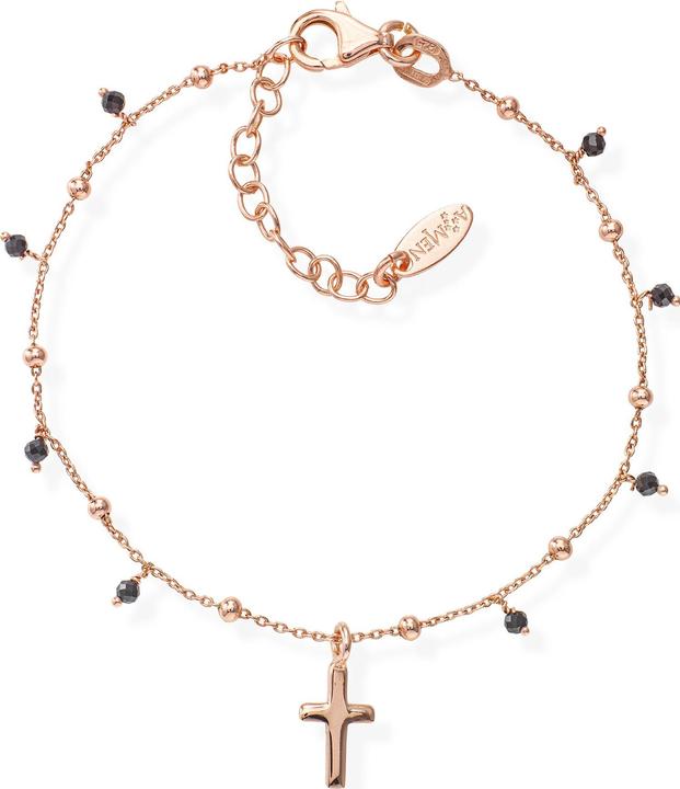 Actual product image Amen Candy Charm Cross Bracelet (16 cm, 925 silver)