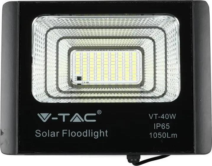 Image du produit V-TAC VT-94008 - Projecteur à LED avec panneau solaire 16 W 6000 K (16 W, 2.80 kg)