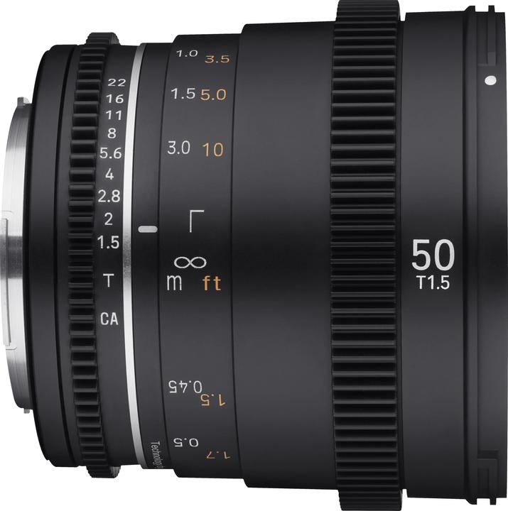 Actual product image Samyang MF 50mm T1.5 VDSLR MK2 Canon EF (Canon EF, full size, APS-C / DX, Micro Four Thirds)