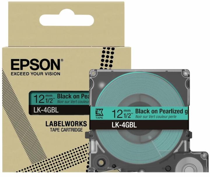 Immagine prodotto Epson Nastro Verde Perla/BK 12mm 9m LK-4GBL (1.20 cm, Verde)