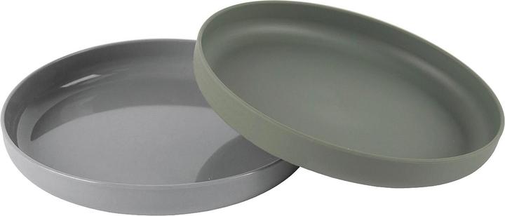Actual product image dantoy Tiny Organic Plate grey/green 2pcs