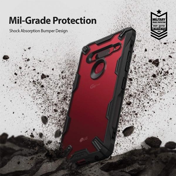 Actual product image Ringke Fusion X body armored cover with frame LG G8 ThinQ black (FXLG0006) universal (G8 ThinQ)