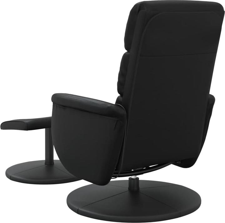Actual product image VidaXL Massage chair with footstool black imitation leather, colour