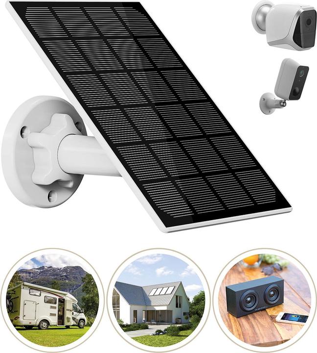 Actual product image Revolt Universal solar panel for rechargeable IP cameras, 3W, IP65, set of 4 (3 W, 0.22 kg)