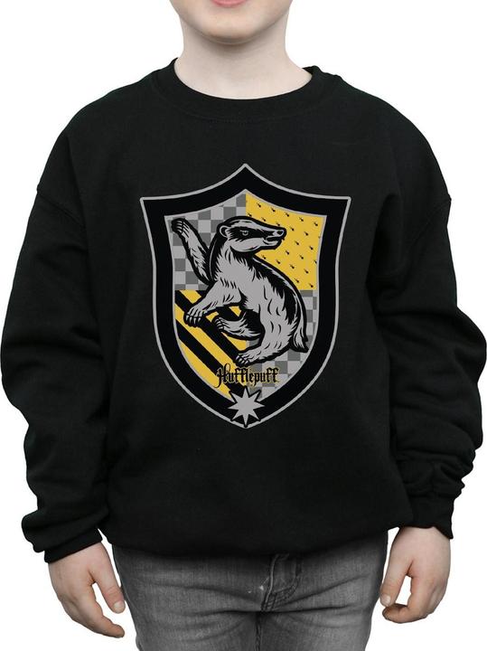 Actual product image Boys Hufflepuff Crest Flat Sweatshirt (116)