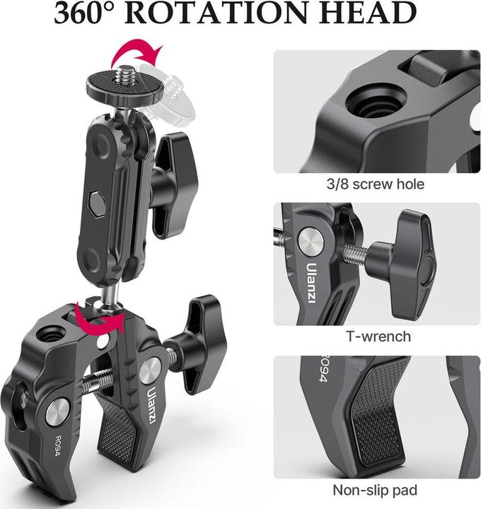 Immagine prodotto Ulanzi Multi-functional Super Clamp (Morsetto per stativo)