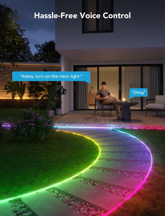 Actual product image Govee Neon Strip Lights (RGBIC, 1000 cm, Outdoor)