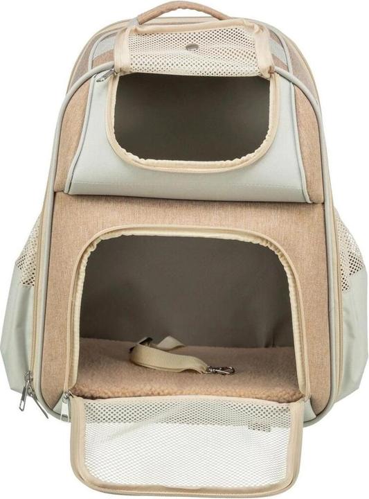 Image du produit Trixie Sac à dos pour transport d'animaux Willow Beige/Brun (Chat, Chien, Réflecteurs, Respirant)