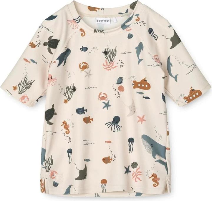 Liewood Badeshirt kurzarm Noah Sea Creature Sandy UV50+