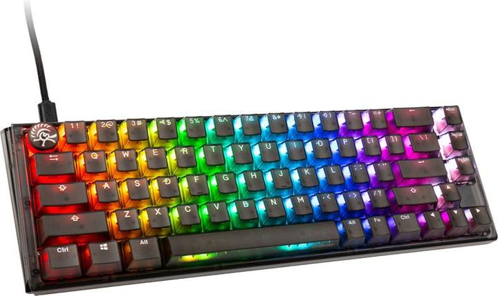 Actual product image Ducky One 3 Aura Black SF Gaming Keyboard, RGB LED - MX-Speed-Silver (US) (Eng. Int., Cable)
