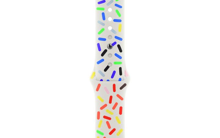 Image du produit Apple Pride Edition Sport Band M/L (41 mm, Fluoroélastomère, Apple Watch Series 8, Apple Watch Series 9, Apple Watch Series 7)