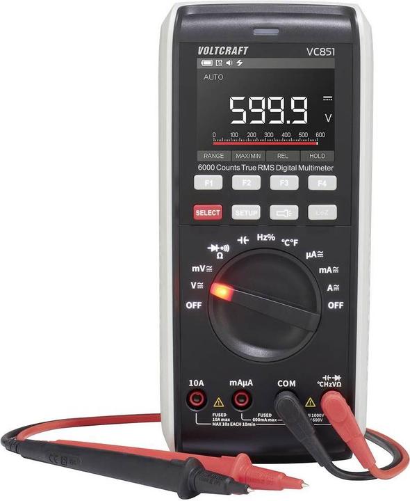 Actual product image Voltcraft VC851 Hand-held multimeter digital CAT III 1000 V, CAT IV 600 V (CAT III 1000V, CAT IV 600V)