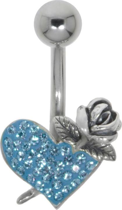 Produktbild Bijouteria Bauchpiercing (Silber 925, Chirurgenstahl 316L, Kristall)