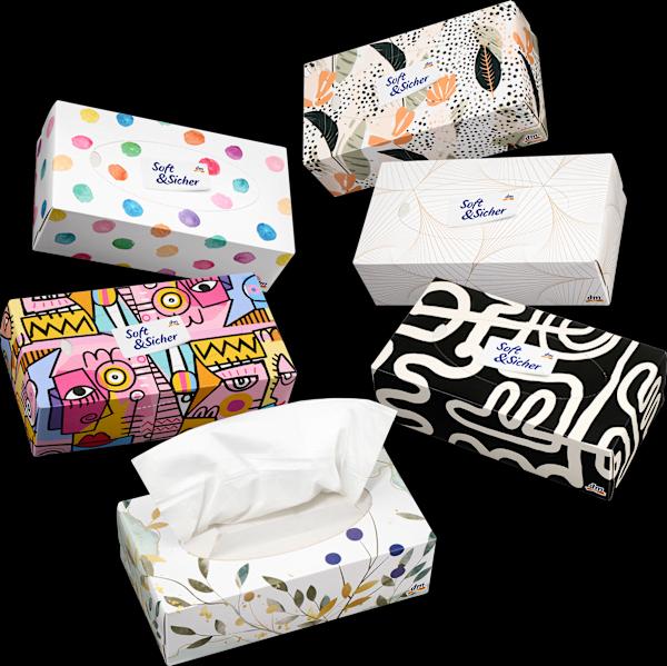 dm Soft&Sicher Taschentücher Box Design