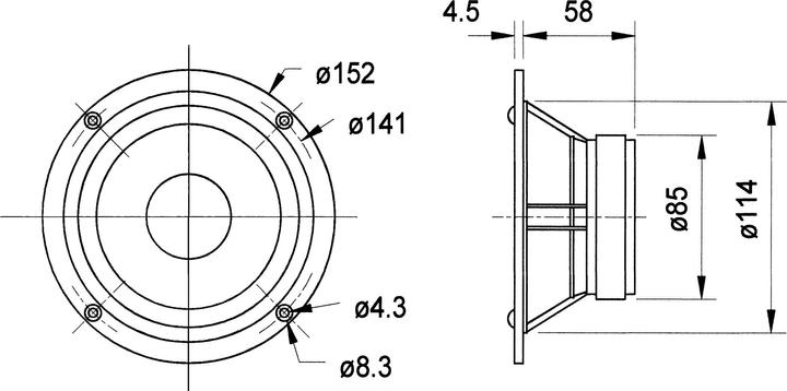 Immagine prodotto Visaton AL 130 woofer-midrange, 8 Ohm