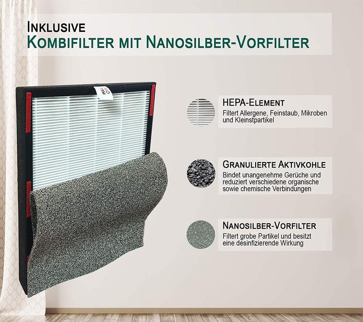 Immagine prodotto Comedes Lavaero 150 eco con prefiltro in argento nano (40 m²)