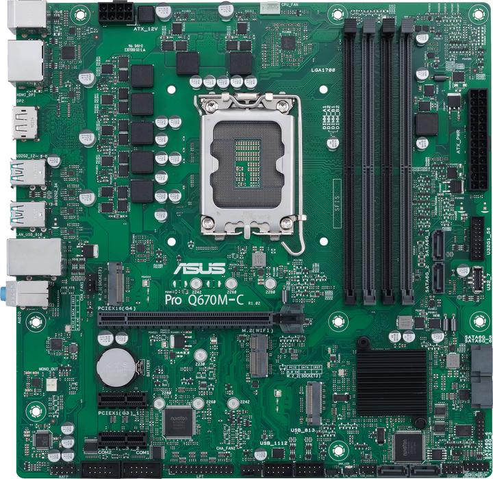 Actual product image ASUS MB PRO Q670M-C-CSM Intel,1700,DDR5,mATX (LGA 1700, Intel Q670, mATX)
