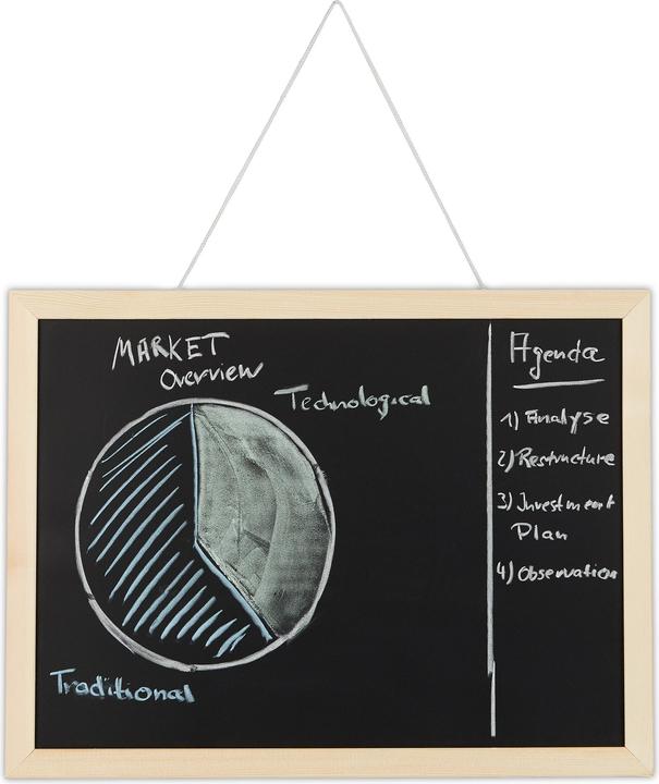 Actual product image Relaxdays Chalkboard with Frame (40 x 2 x 30 cm)