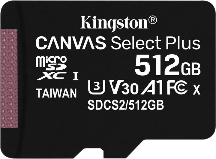 Kingston Canvas Select Plus (512 GB, microSDXC, U3, UHS-I)