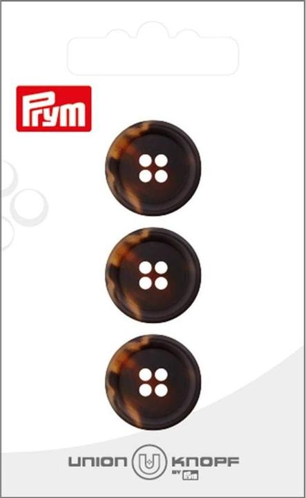 Immagine prodotto Prym Bottoni in poliestere da 18 mm, 3 pezzi, marrone scuro