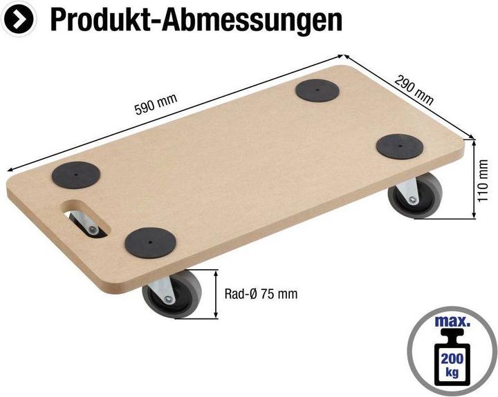 Actual product image Meister Platform trolley MDF (200 kg)