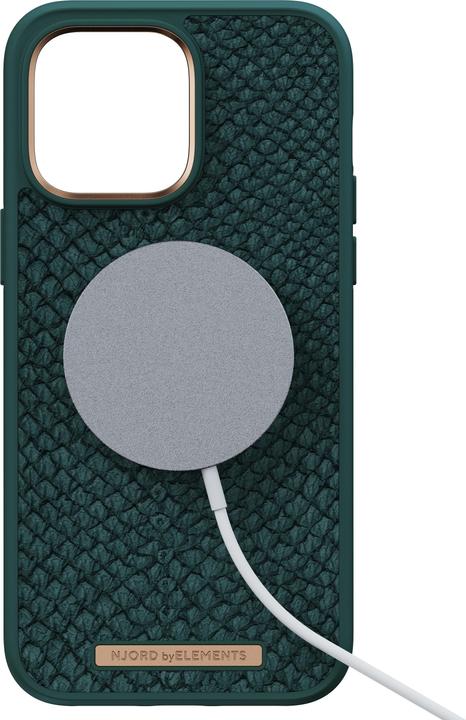 Immagine prodotto Njord Custodia rigida Salm.Leather Magsafe verde (Apple iPhone 14 Pro Max)