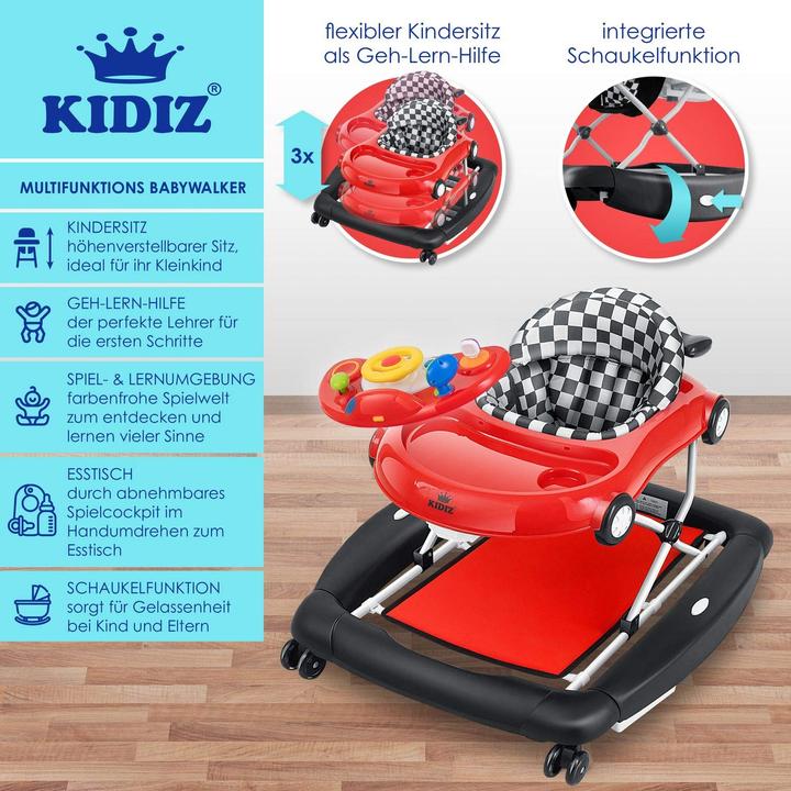 Actual product image Kidiz Babywalker Red