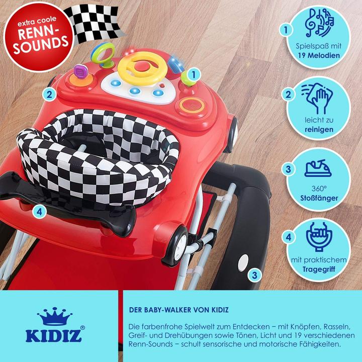 Actual product image Kidiz Babywalker Red