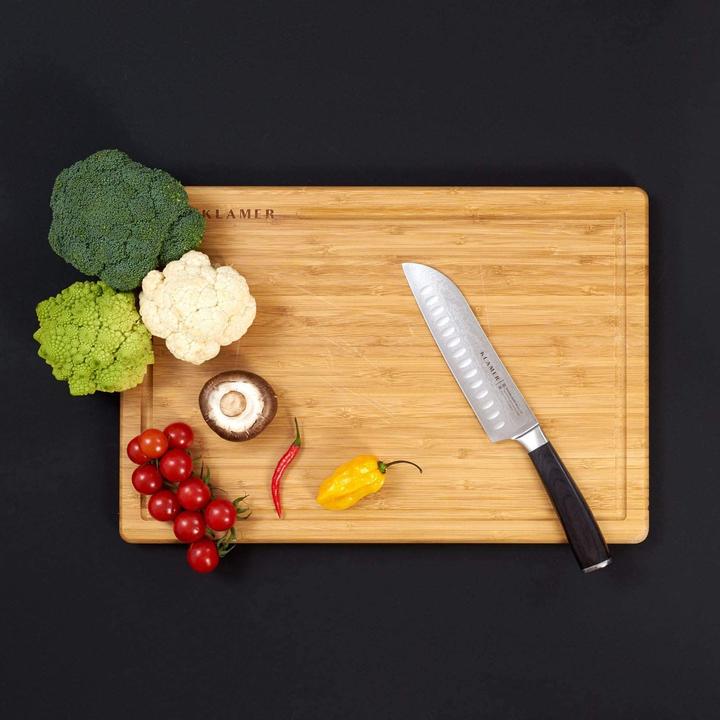Immagine prodotto KLAMER Santoku Damastmesser 18 cm Kochmesser (18 cm)