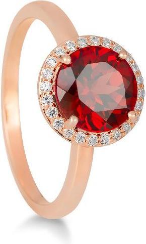 Produktbild Breuning RING - E.GRANAT/BRILL. 0,156 Ct. H/si (62, 585/14 K Gold)