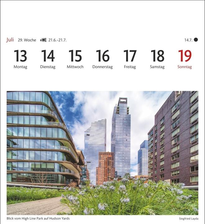 Produktbild Harenberg New York Sehnsuchtskalender 2026 - Wochenkalender mit 53 Postkarten (Deutsch)