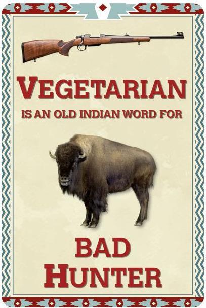 Blechschild Vegetarian (20 x 30 cm)