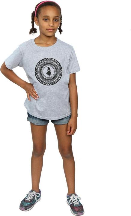 Actual product image Disney Girls Alice In Wonderland Circle Cotton T-Shirt (116)
