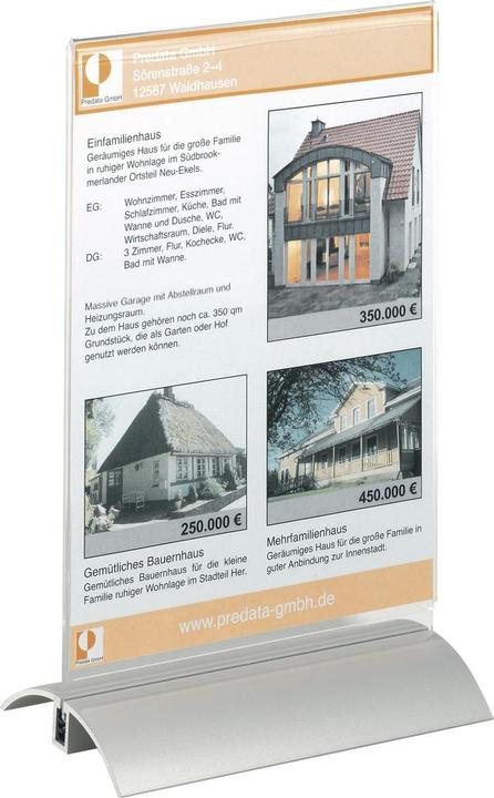 Produktbild Durable Tischaufsteller, Acryl mit Aluminiumfuss (A5)