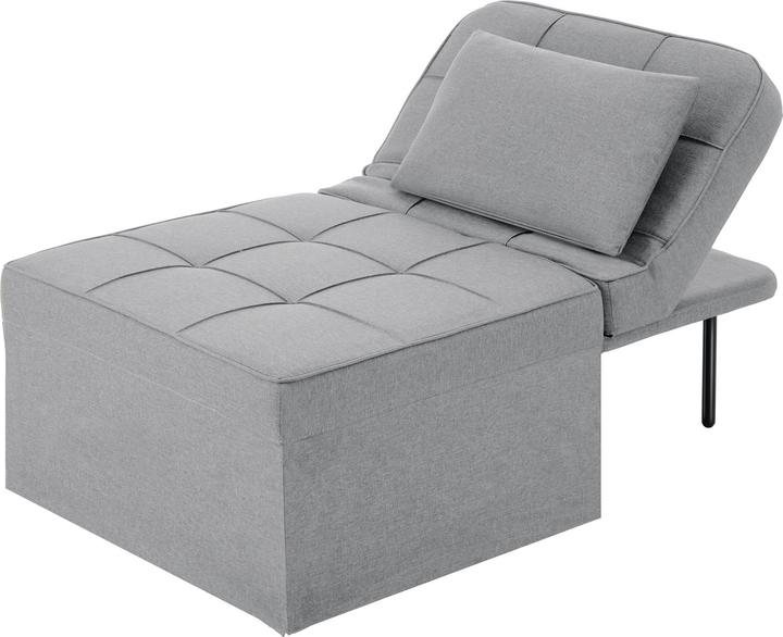 Actual product image tectake Lounger Chair Ponto - 4 in 1 as stool, armchair, lounger or bed, 6-position adjustable backrest