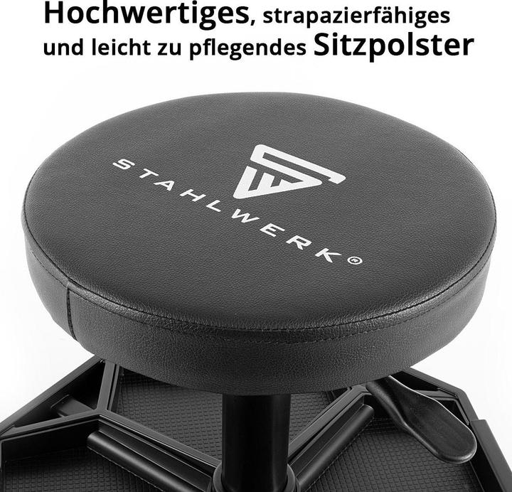 Actual product image Stahlwerk Workshop stool WRH-136 ST loadable up to 136 kg height-adjustable (136 kg)