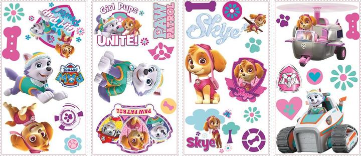 Actual product image Paw Patrol Girl Pups Peel And Stick Wall Decals