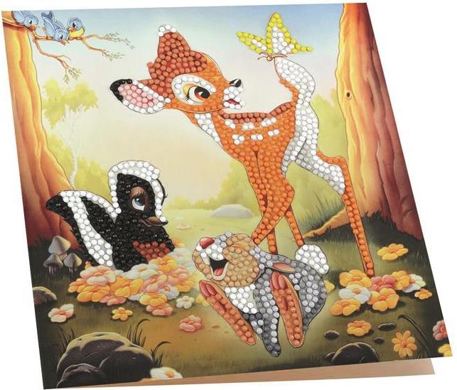 Produktbild Craft Buddy Bambi and Friends, 18x18cm Crystal Art Card