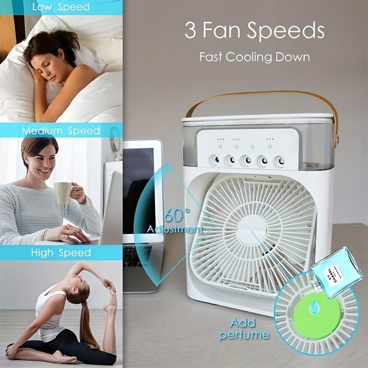 Produktbild PhoneLook USB Ventilator mit Nebelfunktion, multifunktional, 6 einstellbare Sprühmodi und Aromadiffusor