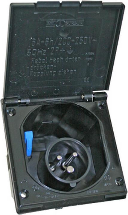 Produktbild FAWO CEE Aussensteckdose Spritzwasser geschützt IP 44 200240V 16A 3 polig Wohnwagen Wohnmobil oder Boot