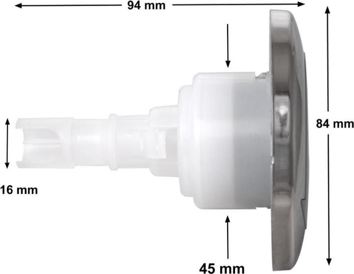 Produktbild Wellis Düse 3" - 1 Loch direktional hellgrau (Düse)